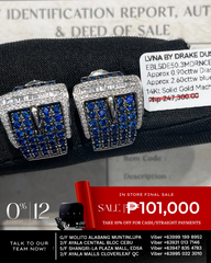 #LVNA2024 | Belt Blue Sapphire Gemstones Diamond Earrings 14kt