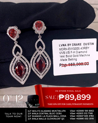 #LVNA2024 | Ruby Gemstones Dangling Diamond Earrings 14kt