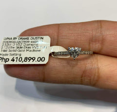 CLR | 0.65cts D VS2 Heart Brilliant Diamond Ring GIA Certified 14kt