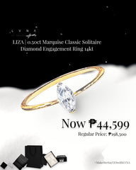 LIZA | 0.50ct Marquise Classic Solitaire Diamond Engagement Ring 14kt
