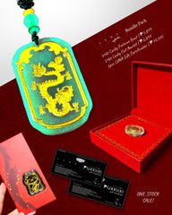 The Vault | 24kt Golden Dragon Lucky Jadeite Necklace (Bundle Pack)