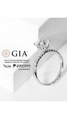 1.50ct M VS1 Round Brilliant Diamond Engagement Ring 18kt GIA Certified