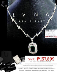 #LVNA2024 |  Green Emerald Gemstones Pendant Diamond Necklace 14kt
