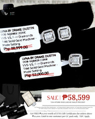 #LVNA2024 | Square Baguette Halo Diamond Jewelry Set 14kt