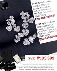 Floral Cross Over Statement Diamond Jewelry Set 14kt