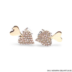 #TheSALE | Double Heart Stud Diamond Earrings 14kt
