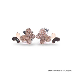 #TheSALE | Double Butterfly Stud Diamond Earrings 14kt