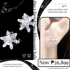#LoveLVNA | Classic Snowflakes Stud Diamond Earrings 14kt