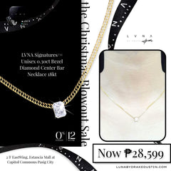 #LVNA2024 | LVNA Signatures Unisex 0.25ct Bezel Diamond Center Bar Necklace 18kt
