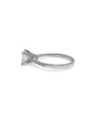 1.00ct L SI2 Princess Cut Diamond Engagement Ring 18kt | GIA Certified