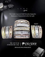 Baguette Layered Multi-Tone Statement Diamond Jewelry Set 14kt