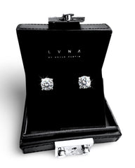 #LVNA2024 | 1.00cts G-H VS-SI Round Brilliant Solitaire Diamond Earrings 14kt