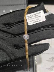 Golden Unisex Cushion Diamond Bracelet 18kt