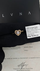#LVNA2024 | Golden Classic Dainty Heart Halo Diamond Ring 14kt