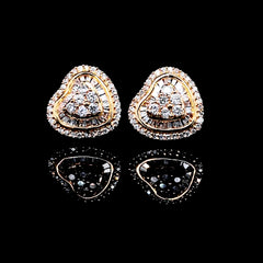PREORDER | Golden Classic Heart Stud Diamond Earrings 18kt