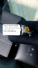 #LVNA2024 | LVNA Signatures “King Caleb” 0.85ct Fancy Vivid Yellow Heart Diamond Ring 18kt