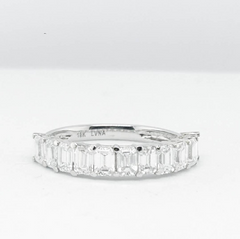 #ThePromise | Made-To-Order | 2.2cts Emerald Half Eternity Diamond Ring 14kt