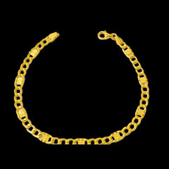 GLD|金色中性纯金手链 7.5” 18kt