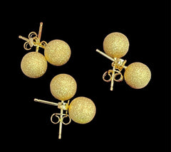 GLD | 18K Golden Big Ball Shiny Stud Earrings