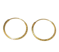 GLD | 18K Golden 15mm Hoop Earrings