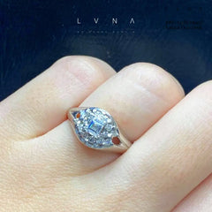 上丁方形切割钻石订婚戒指 14kt