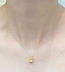 24kt Gold Lucky Charm Pendant Necklace 18” 18kt