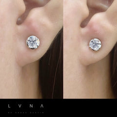 #LVNA2024 | 0.80cts SI1-SI3 G-H Round Solitaire Diamond Earrings Stud 18kt