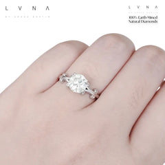 1.38 克拉 M SI3 圆形明亮式单石钻石订婚戒指 14 克拉