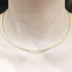 GLD | 18K Golden Omege Mesh Reversible Necklace