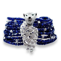 #LVNA2024 | Panther Natural Burmese Sapphire & Diamond Bracelet 18kt