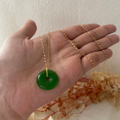 GLD | 18K Golden Medium Jade Necklace