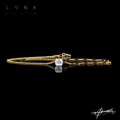 LVNA Diamond Center Bar Bracelet 18kt