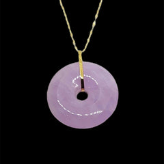 *GLD |金色小号紫水晶翡翠项链 18 英寸 18kt