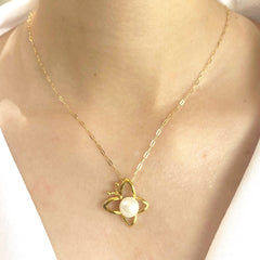 #LoveLVNA | Fine Natural Pearl Necklace in 18” 18kt Yellow Gold Chain #LoveLVNA