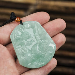 THE VAULT | Genuine Natural Myanmar Hand Carved Jadeite Necklace