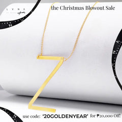 GLD | Large Golden Alphabet Letter Necklace 18kt 22”