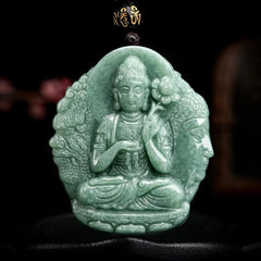 THE VAULT | Genuine Natural Hand Carved Jadeite Buddha Necklace