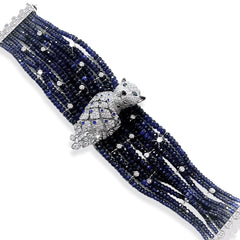 #LVNA2024 | Panther Natural Burmese Sapphire & Diamond Bracelet 18kt