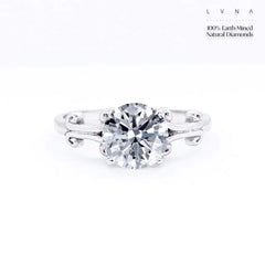 1.60 克拉 L I1 圆形单石钻石订婚戒指 14 克拉