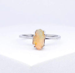 #LVNA2024 | LVNA Signatures Rough Fiery Yellow Rough Opal Gemstones Ring 14kt White Gold
