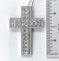 Multi-Wear Unisex Religious Cross Baguette Diamond Pendant 14kt | CLEARANCE BEST