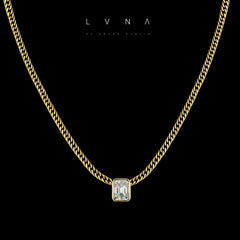 #LoveLVNA | LVNA Signatures Unisex 0.25ct Bezel Diamond Center Bar Necklace 18kt