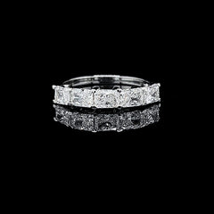 1.50cts Radiant Cut Half Eternity Diamond Ring 14kt