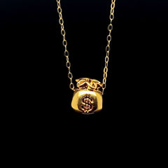 GLD | 18K Classic Golden Money Bag Necklace