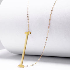GLD | Large Golden Alphabet Letter Necklace 18kt 20”