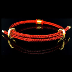 GLD | 24K Fortune Red Mantra String Bracelet