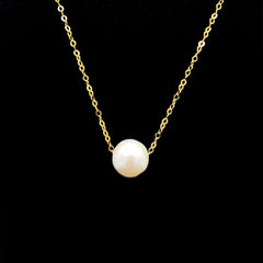 GLD | 18K White Pearl Necklace 16-18”