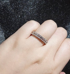 #EternityByLVNA | 2.2cts Half Eternity Emerald Cut Diamond Ring 14kt