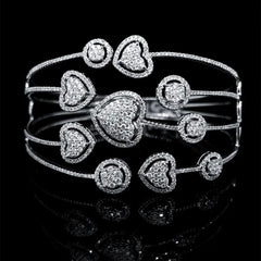 #LVNABling |心形圆形手链钻石手镯 14kt