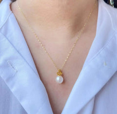 #LoveLVNA | Fine Pearl & Diamond Necklace 18kt 16-18”  #LoveLVNA